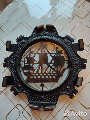 Интерьерное Панно настенное из металла Парусник