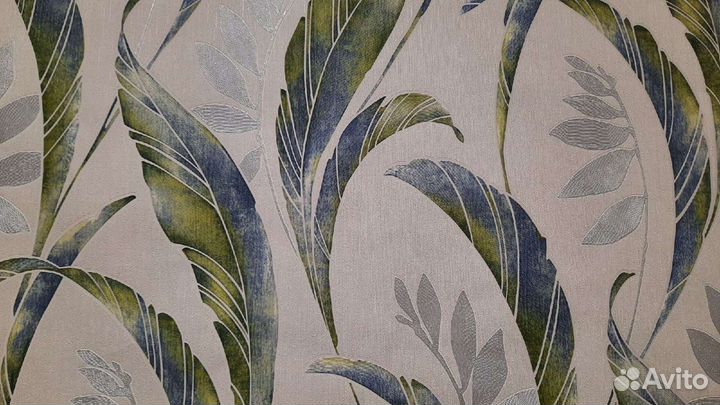 Обои винил на флизелине, листья, 2 рулона