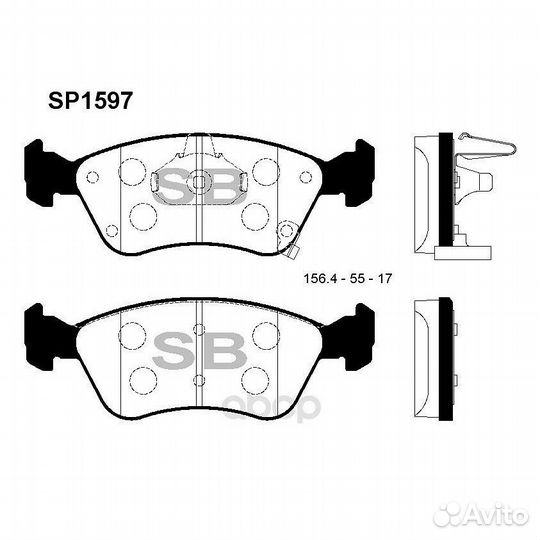 Колодки дисковые Sangsin SP1597