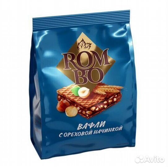 Вафли Ромбо с ореховой начинкой 200г