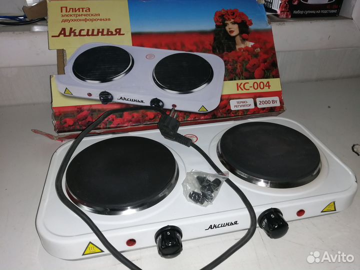 Электроплита новая, 2000Вт, бракуценка