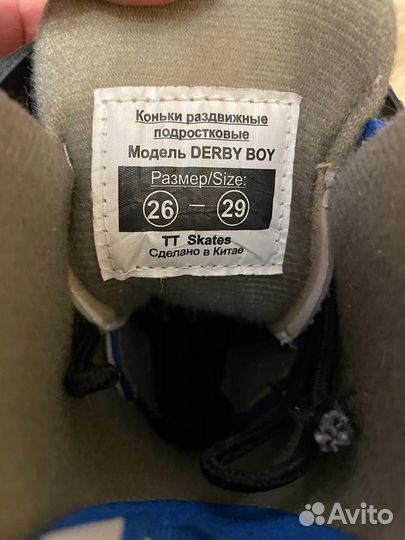 Коньки детские раздвижные 26 29