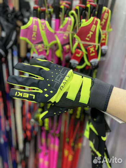 Перчатки Leki (биатлон) + ручки для Leki