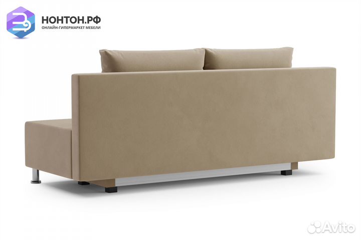 Диван еврокнижка Канна велюр бежевый