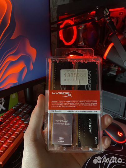 Оперативная память hyper fury ddr4 16