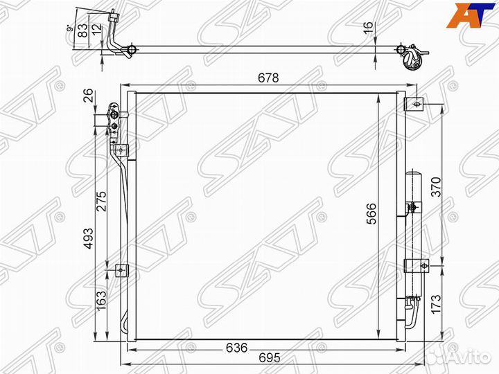 Радиатор кондиционера range rover sport/discovery