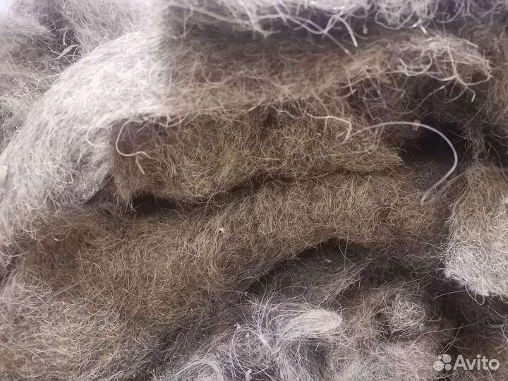 Конский волос для мебели. Б.у. с 1950 гг / 5 кг