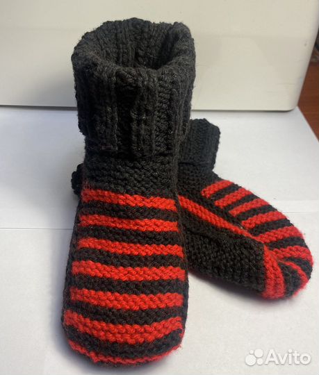Носки-тапочки домашние ручной работы