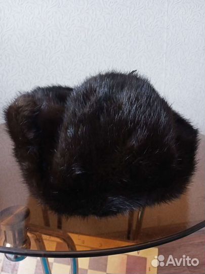 Норковая шапка мужская ушанка
