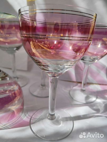 Фужеры. Бокалы. Цв.стекло, Марганец СССР