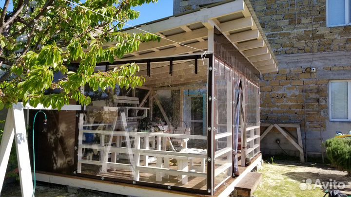 Мягкие пвх окна на беседку