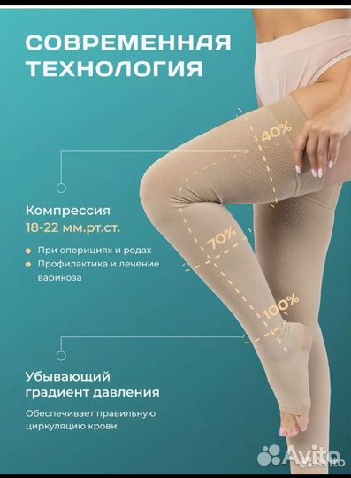 Новые Компрессионные чулки 1 класс -L