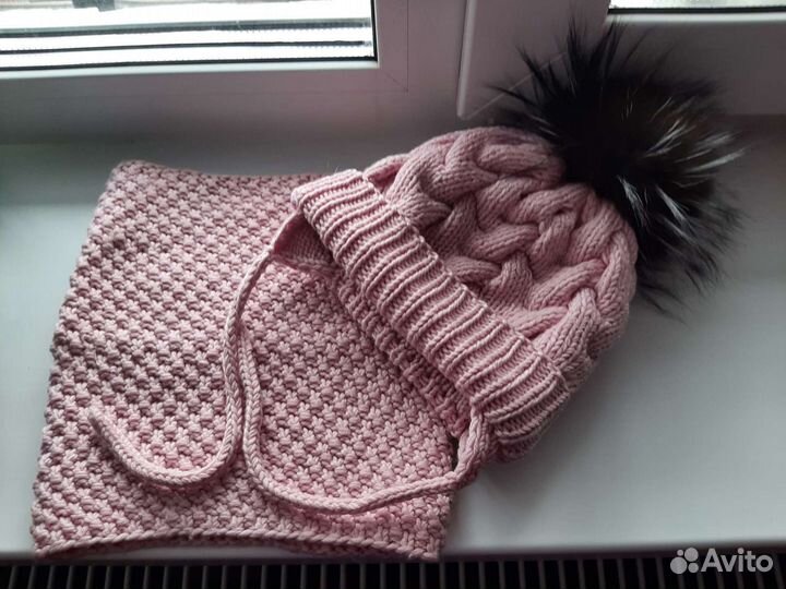 Шапка со снудом зима