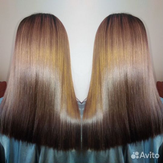 Кератиновое выпрямление волос