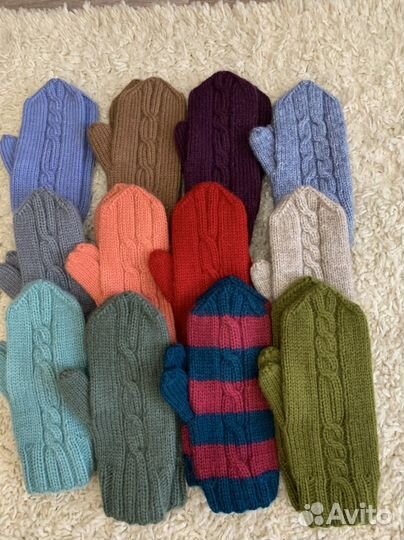 Варежки вязаные