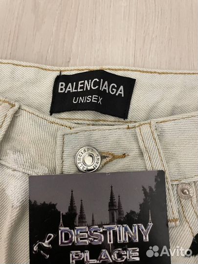 Джинсы balenciaga graffiti bagggy