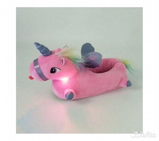 Тапочки FunFur Единорог-3 светящиеся Розовый