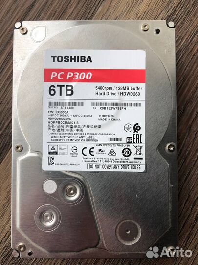 6 тб Жесткие диски (Toshiba). hdd
