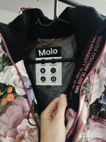 Зимняя куртка Molo пионы для мамы или подростка
