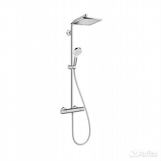 Hansgrohe Crometta E 240 SHP Душевая система 103см, с верхним душем 240х240мм., ручным дешем и термо