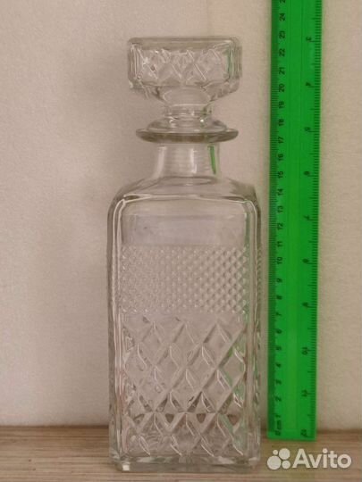 Графин и 6 хрустальных стаканов. Штоф