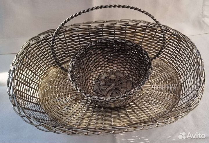 Плетеные корзинки серебрение франция
