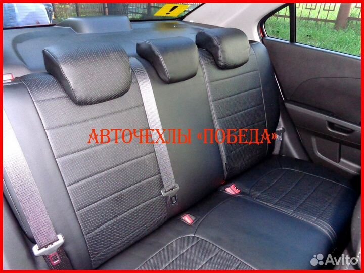 Чехлы Chevrolet Lacetti из экокожи чёрные Классика