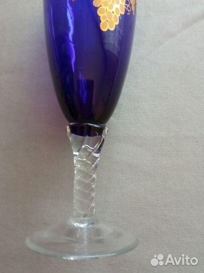 Фужеры синие(Гусь-Хрустальный)