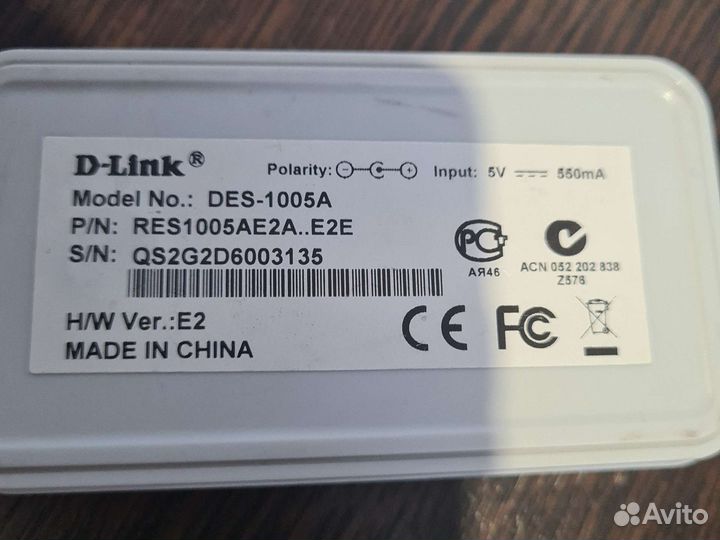 Коммутатор D-Link des-1005A