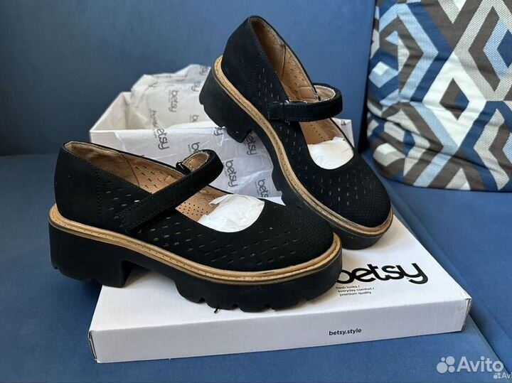 Туфли черные для девочки betsy 35 размер