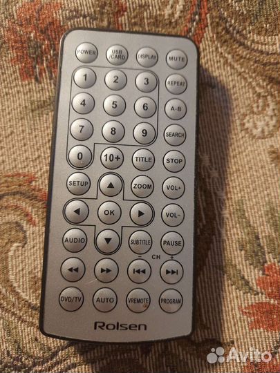 Пульт и зарядное для портативного DVD плеера