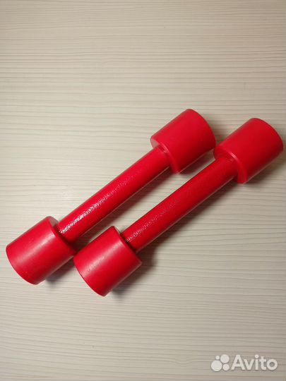 Гантели Leco 0,7 красные 2 шт новые