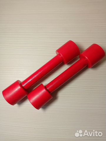 Гантели Leco 0,7 красные 2 шт новые
