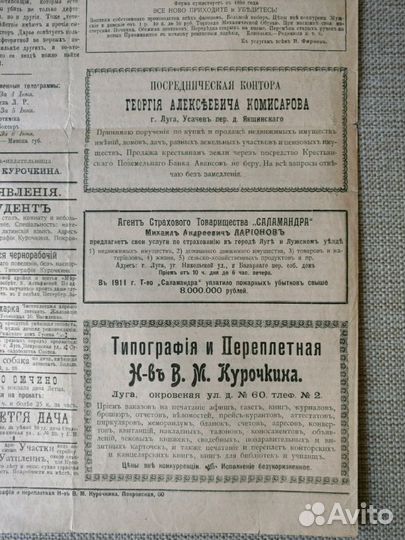 Лужская газета от 9 июня 1912 года