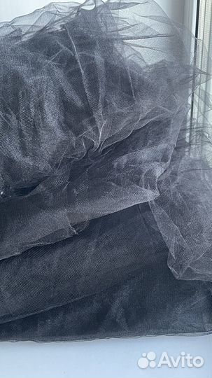 Фатин мягкий черный