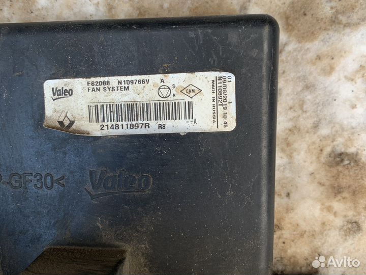 Диффузор вентилятора с вентилятором renault logan2