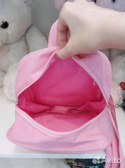 Рюкзак голографический с сердечком розовый