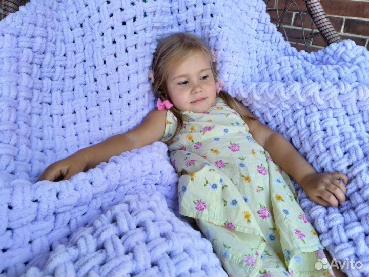 Плед плюшевый из ализе пуффи