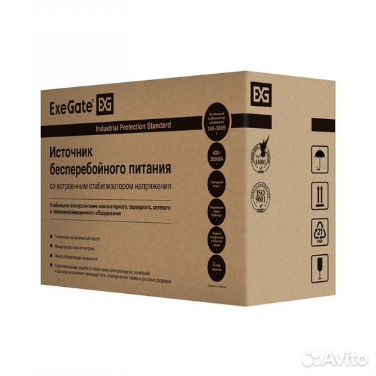 Ибп ExeGate SpecialPro UNB-1200.LED.AVR.4SH 1200VA