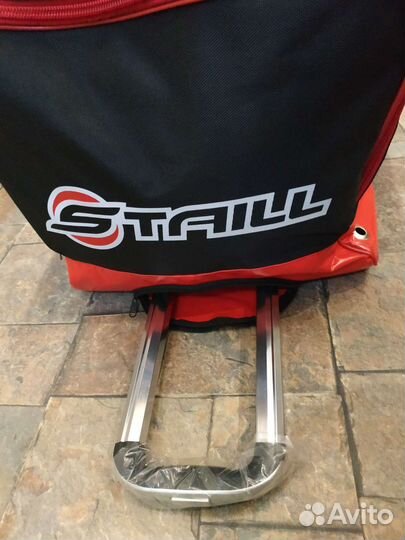 Баул хоккейный 35 дно пвх черно-красный