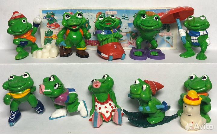 Серии киндер 90-х львы, семейки, слоны, лягушки