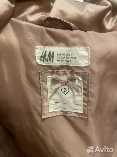 Куртка hm 104 для девочки