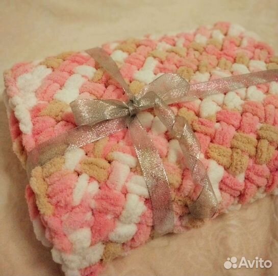 Детский плед ручной работы плюшевый