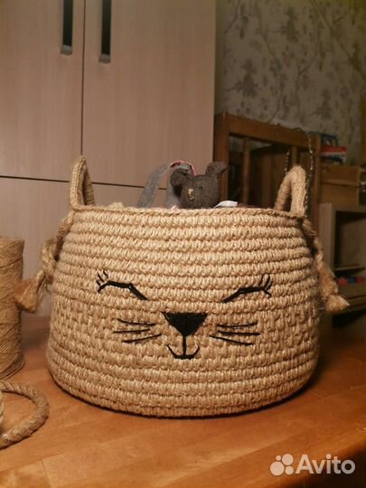 Корзина из джута