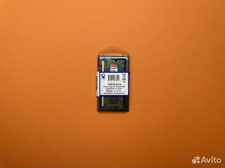 DDR3 L 4 GB 1600 mhz Kingston для Ноутбука Новая