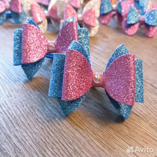 Резинки для волос Блестящие бантики