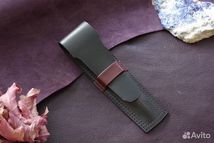 Чехол для ручки, карандаша. Кожа. Handmade