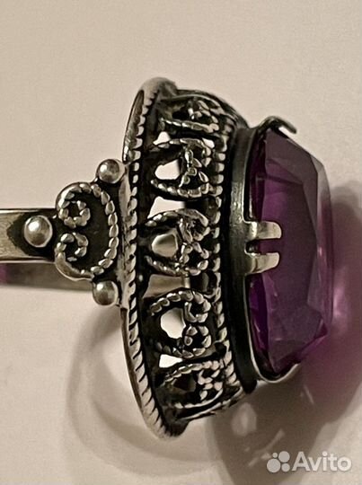 Серебряное кольцо 875 Винтаж СССР