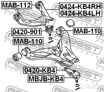 Пыльник опоры шаровой нижнего рычага 47.4x36.3x21