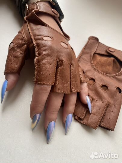 Перчатки кожа коричневые